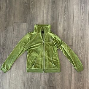 BCBG Maxazria green collared jacket.